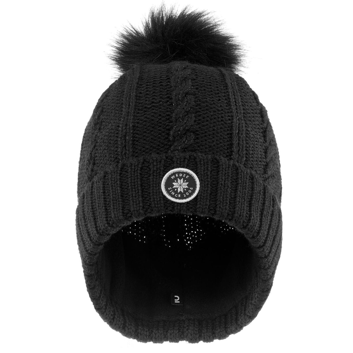 HAT TORSADES FUR WOOL NEW BLACK