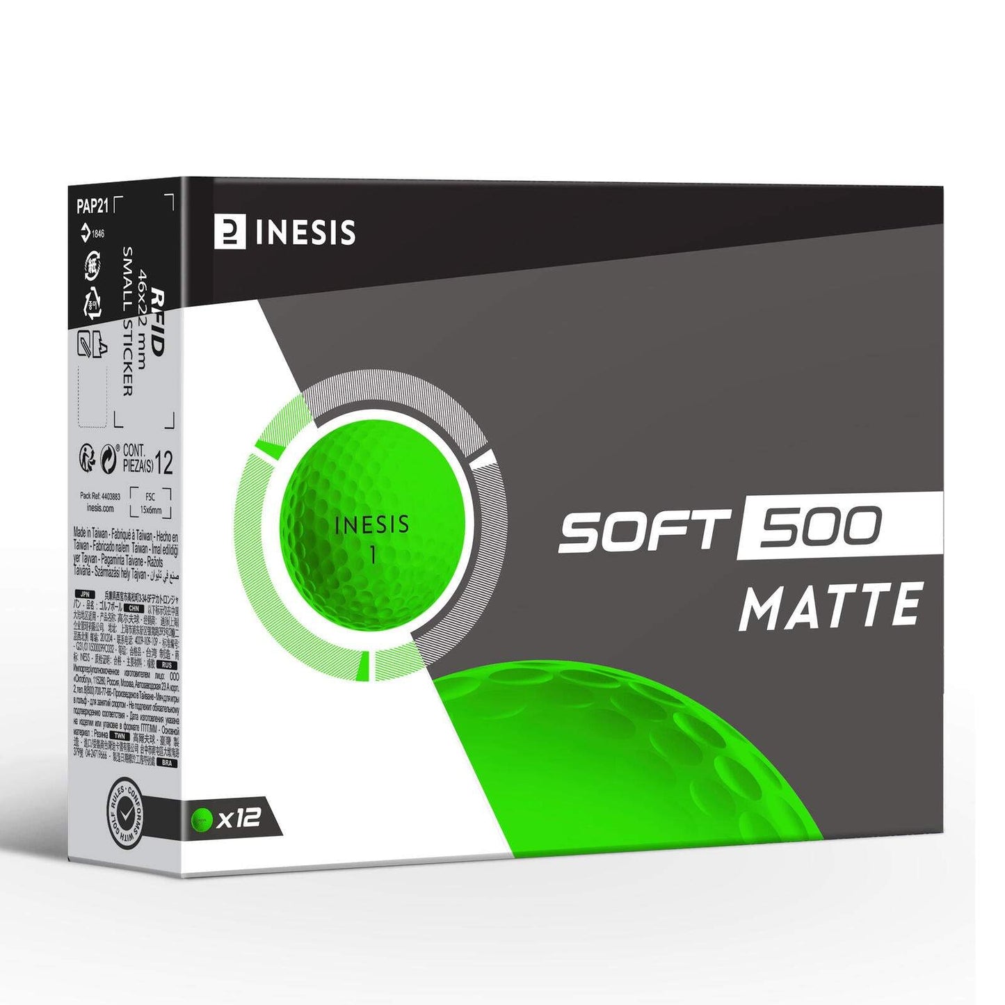 SOFT 500 GOLF BALL X12 MATTE GREEN