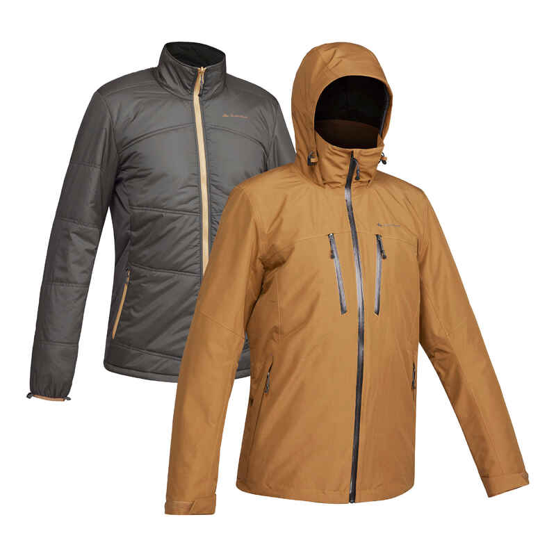 Forclaz Men's 3-in-1 waterproof hiking jacket - SH500 Mountain -10 C - S