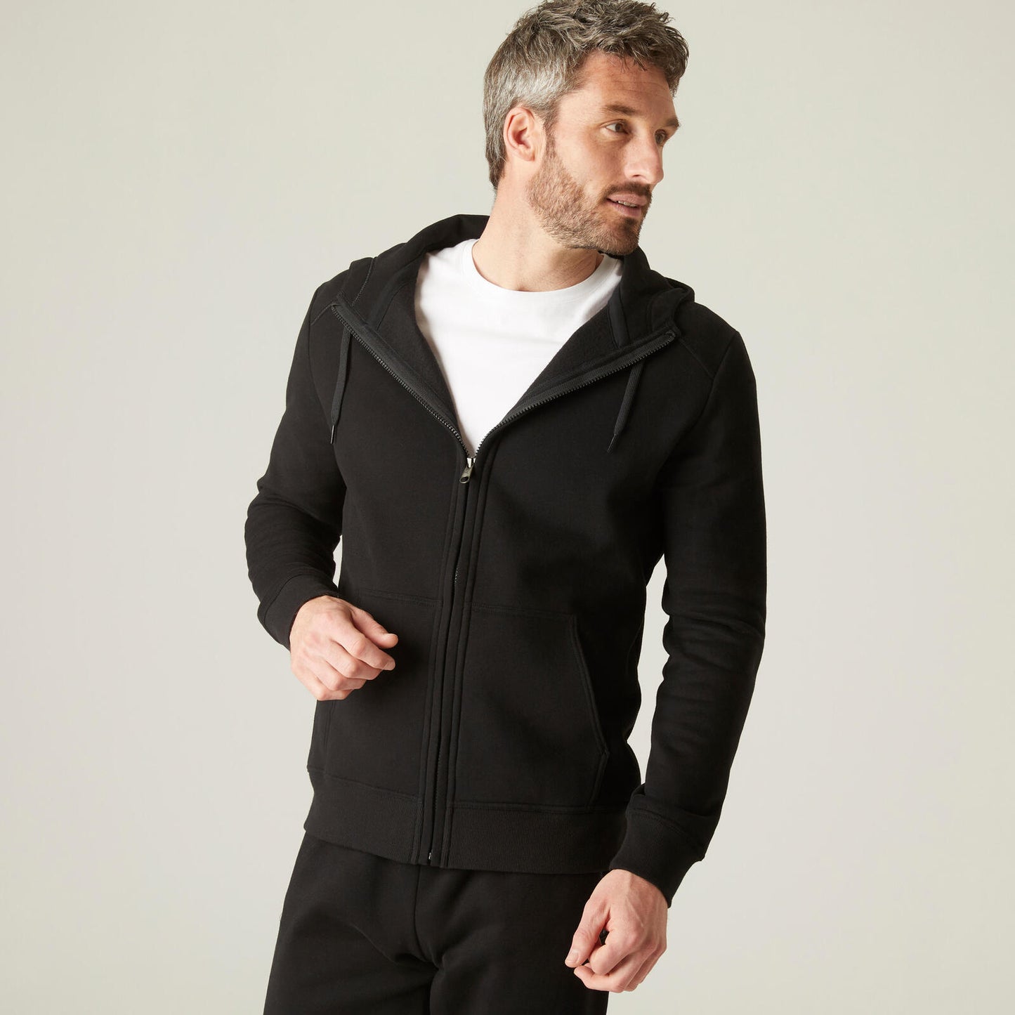 Jacket hood 500 gym men black