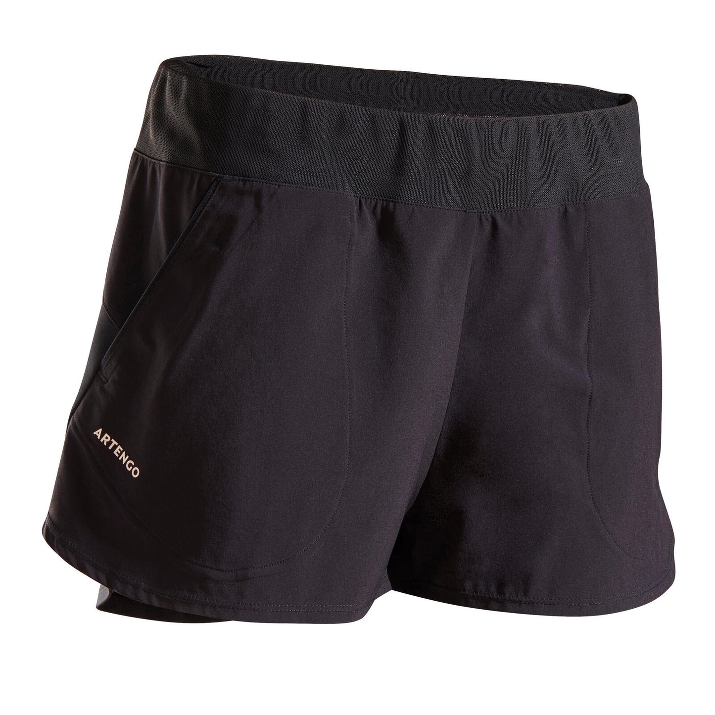 Women's Tennis Quick-Dry Soft Pockets Shorts Dry 500 - Black
