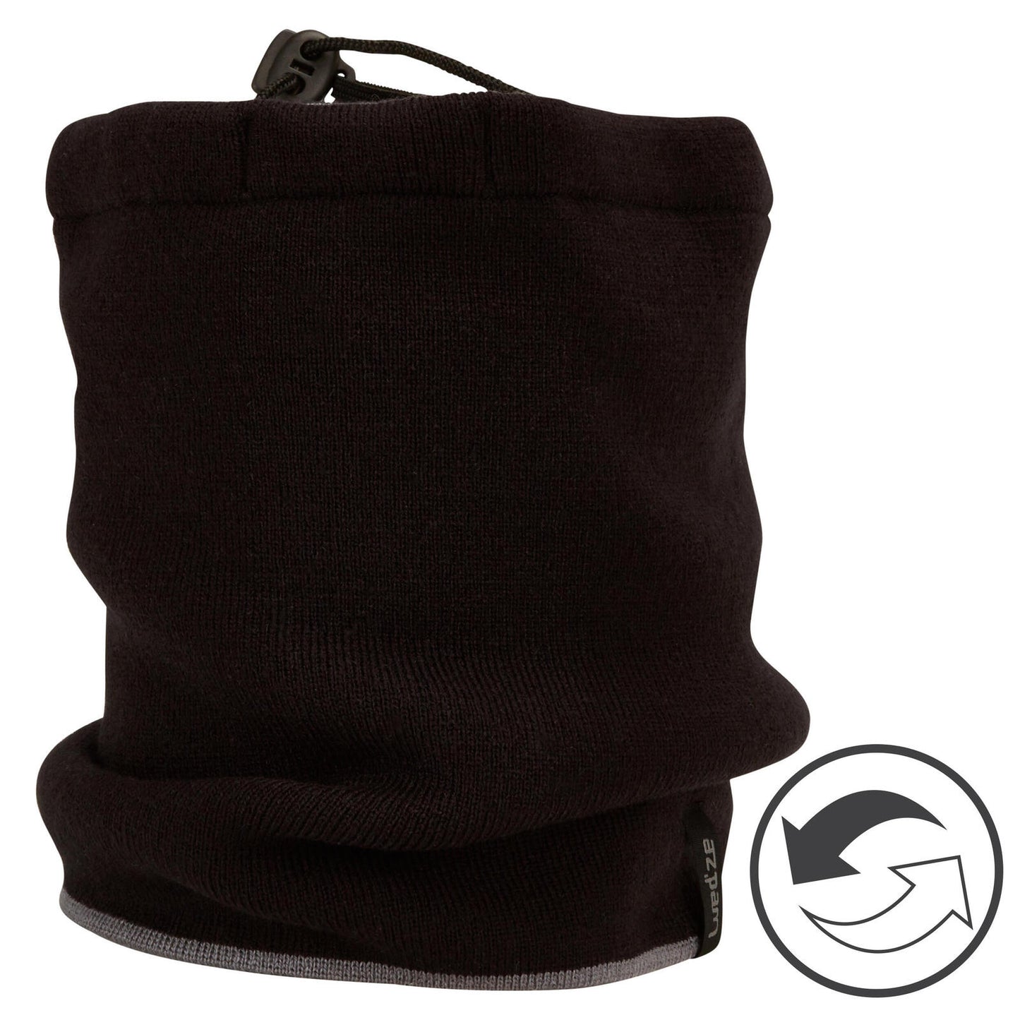 NECKWARMER REVERSE BLACK GREY