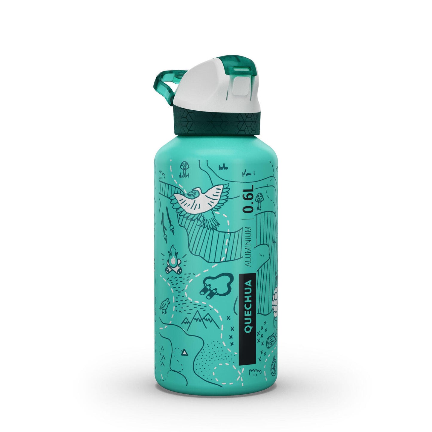 Bottle 900 alu. 0,6l turquoise graph
