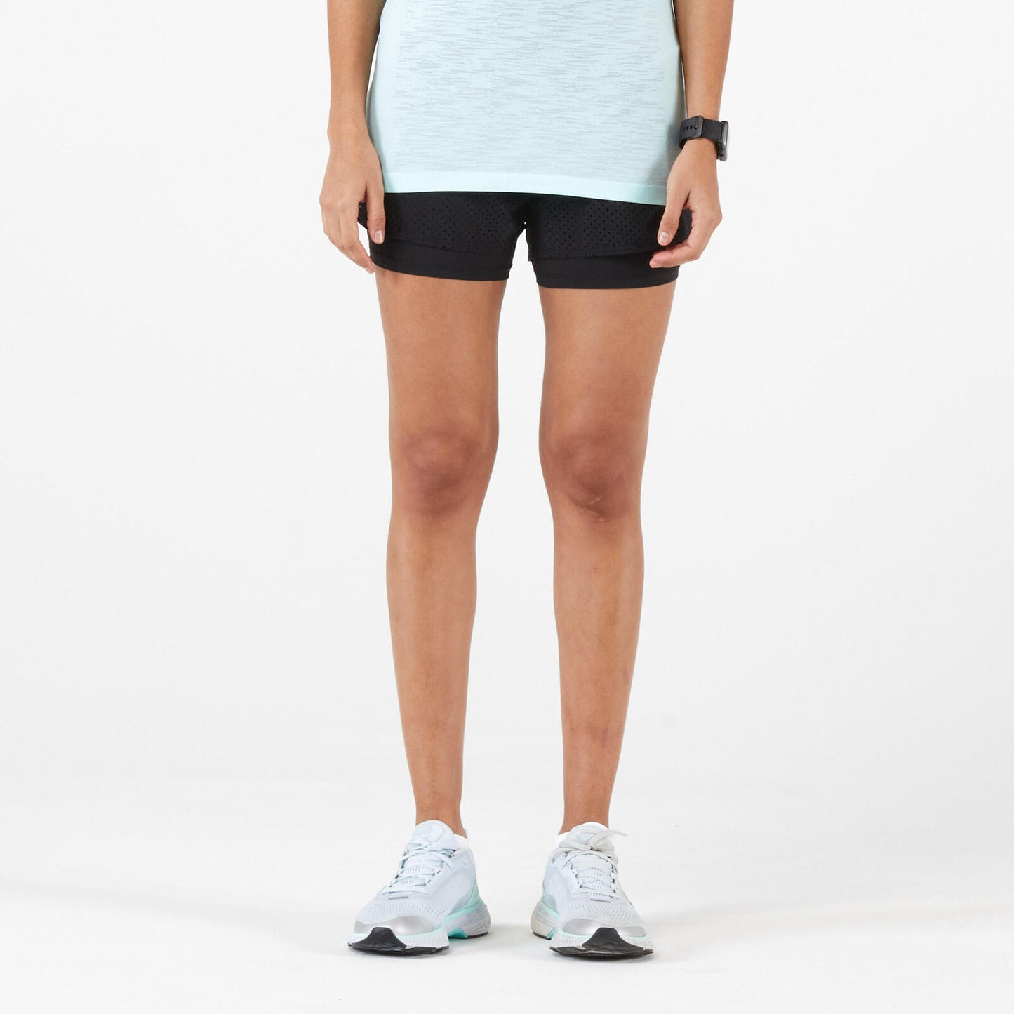 RUNNING SHORT KIPRUN 2 IN 1 BLACK W