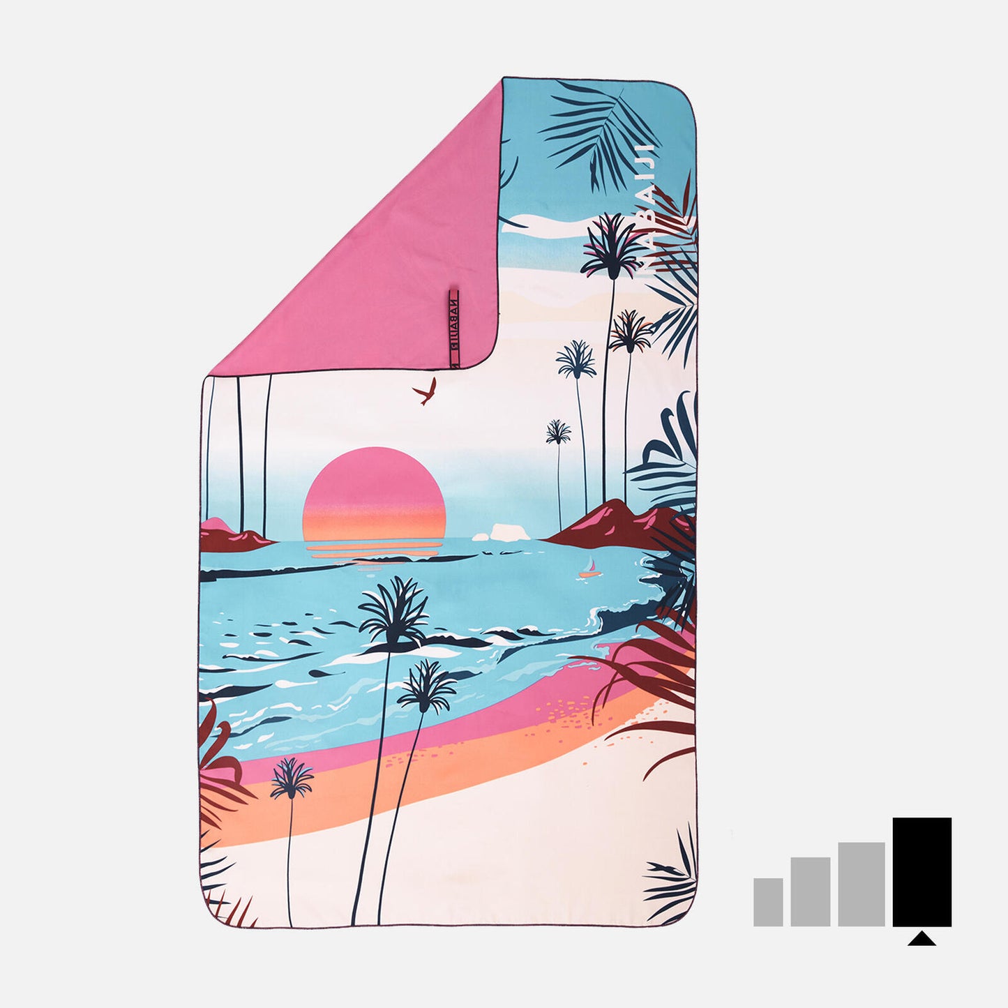 MF COMPACT PRINT XL TOWEL ALL SUN PINK**