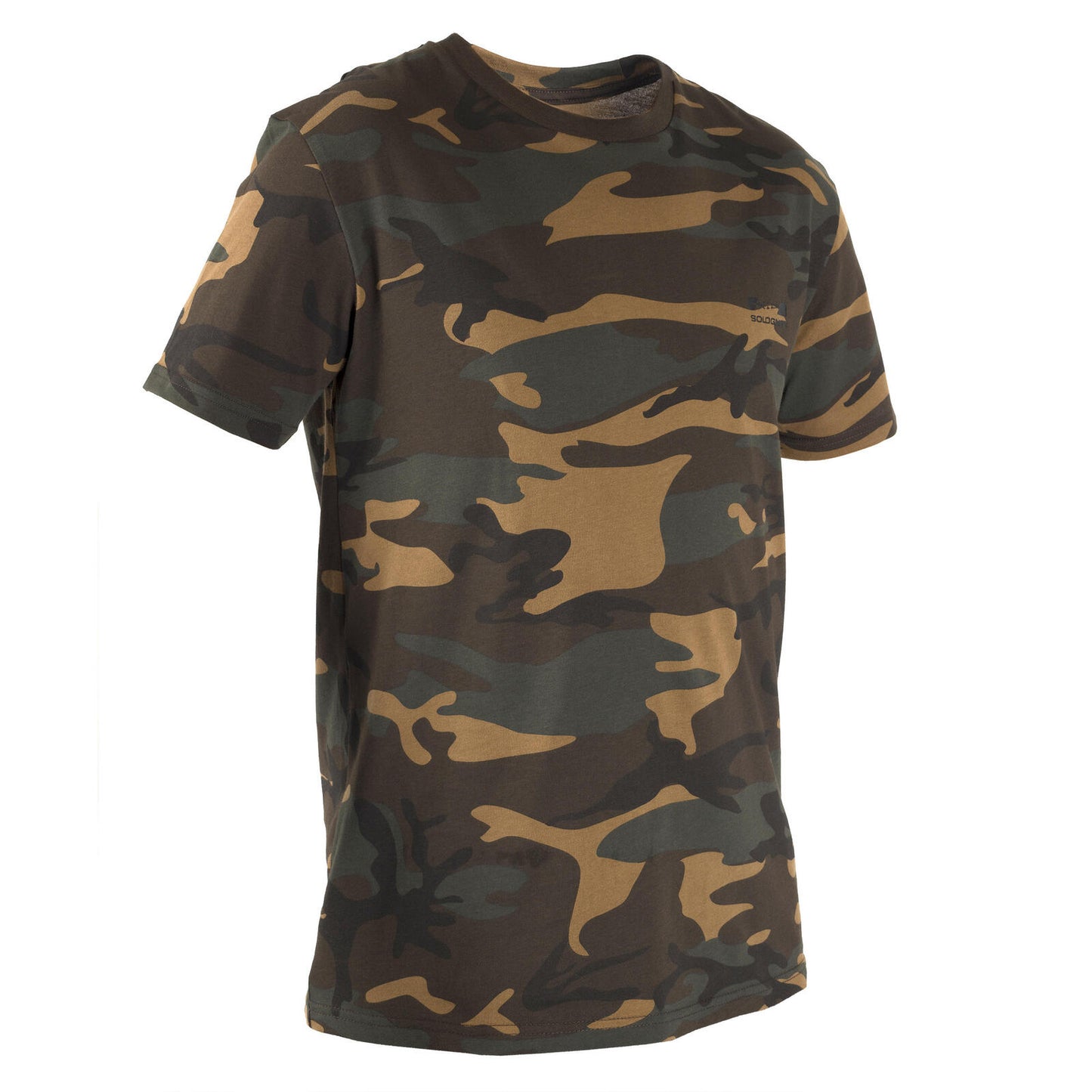T-SHIRT STEPPE 100 CAMO GREEN