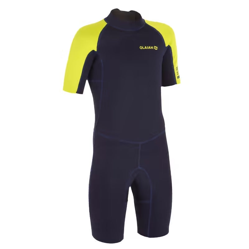 SRTY100 JR Surf shorty wetsuit Blue Yellow