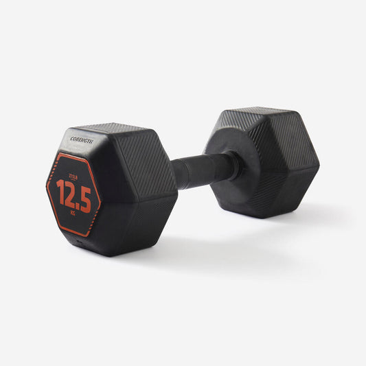 Cross Training and Weight Training Hex Dumbbells 12.5 kg - Black
