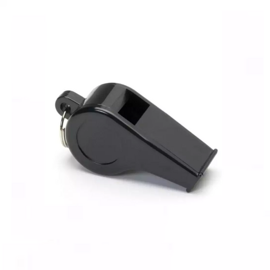 Black plastic whistle