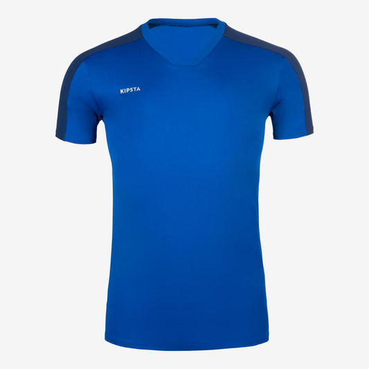 Adult Short-Sleeved Football Shirt Essential -Blue