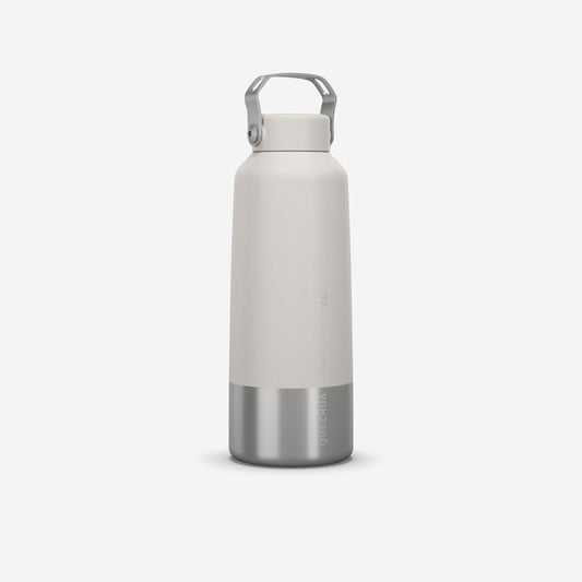 Stainless steel hiking flask with screw cap mh100 1 l white