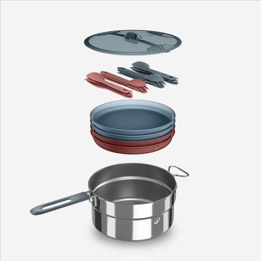 COOKING SET 100 4P BLUE/RED