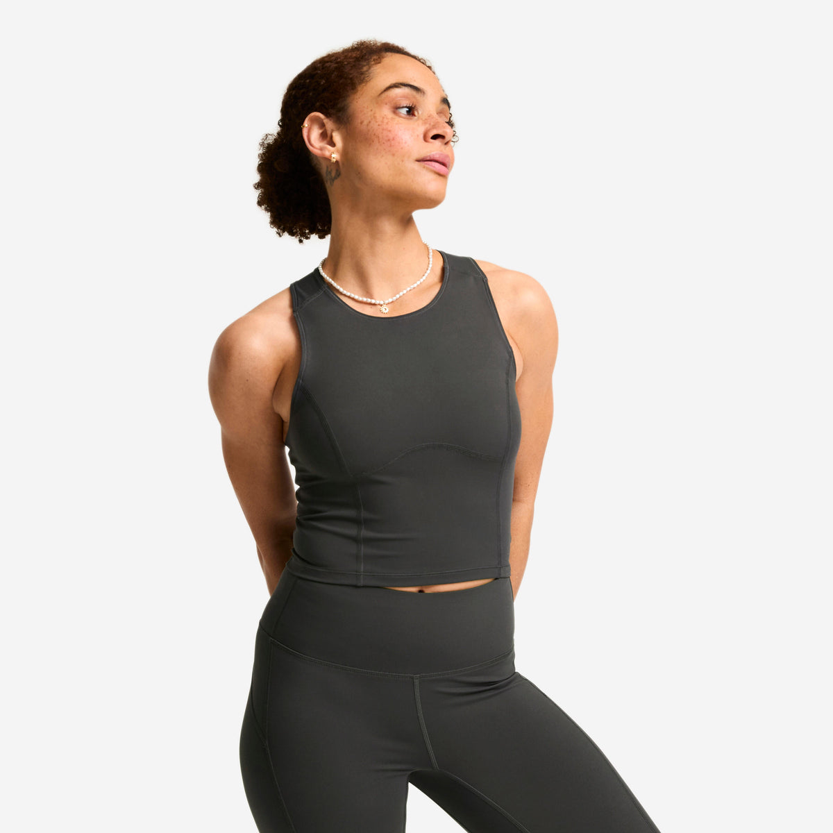 CROP TANK SHAPE DARKGREY