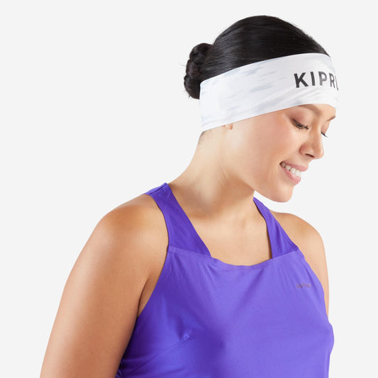Men's Women's KIPRUN V2 running headband - white graphics