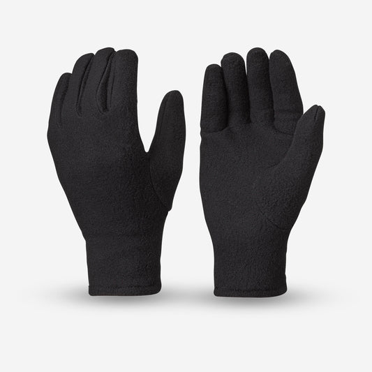Kids' fleece gloves, 4-14 years HIKE100 - Black