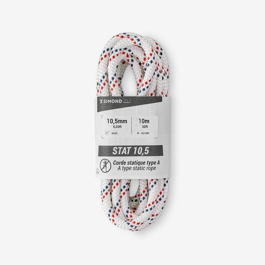 SEMI-STATIC ROPE 10.5 MM X 10 M - STAT 10.5 WHITE