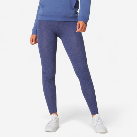 Women's Cotton Fitness Leggings - Blue