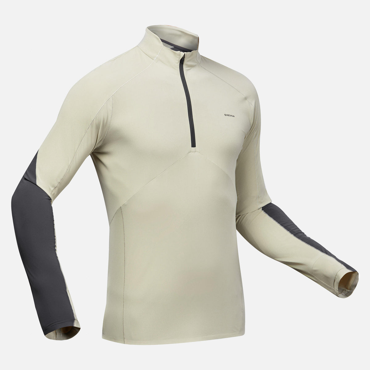 LS T SHIRT MH500 UVPROTECT M BEIGE GREY