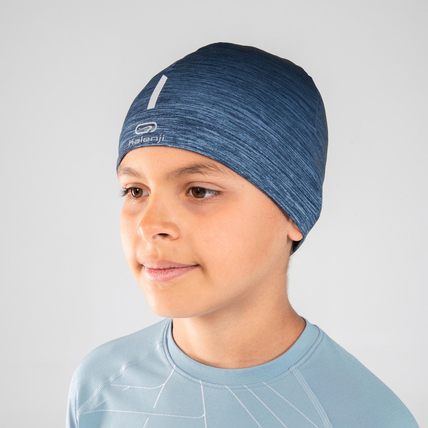 WATER-REPELLENT KIDS' RUNNING BEANIE - KIPRUN BEANIE - DARK BLUE