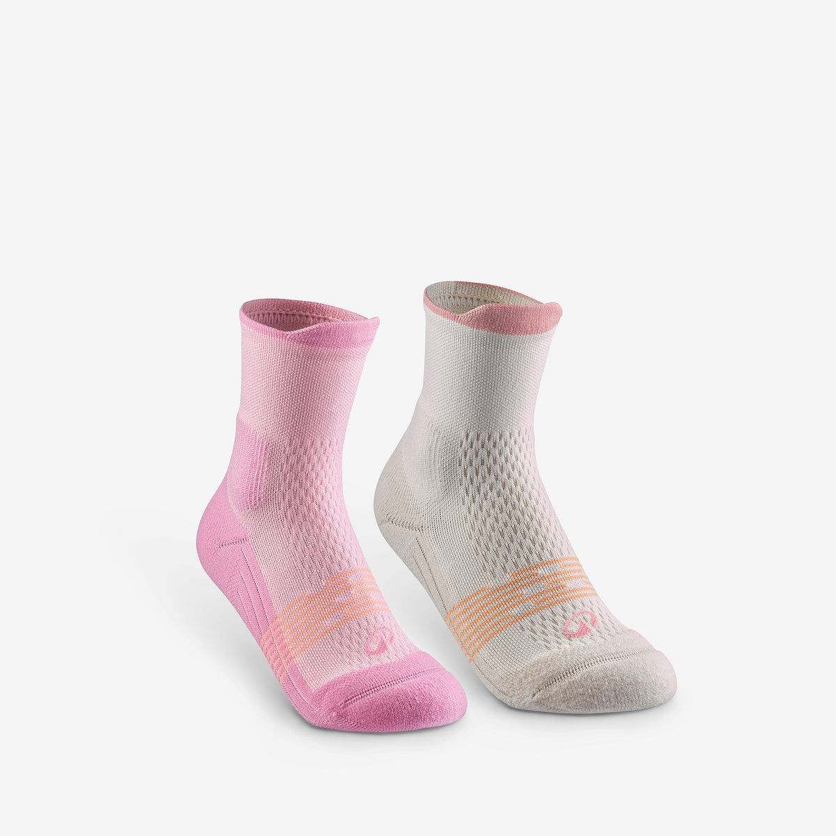 Socks Hike 500 Mid Pink Beige Junior X2