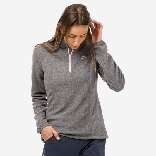 Women's Mountain Hiking Fleece MH100 - Grey
