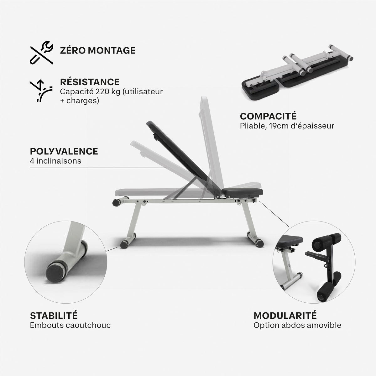 Foldable bench 500 V2