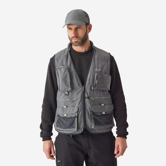 FISHING VEST 500 GREY 24