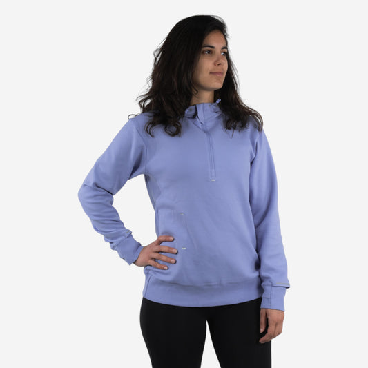 Women's Running Hoodie-KIPRUN Run 500 Warm-Hydrangea purple