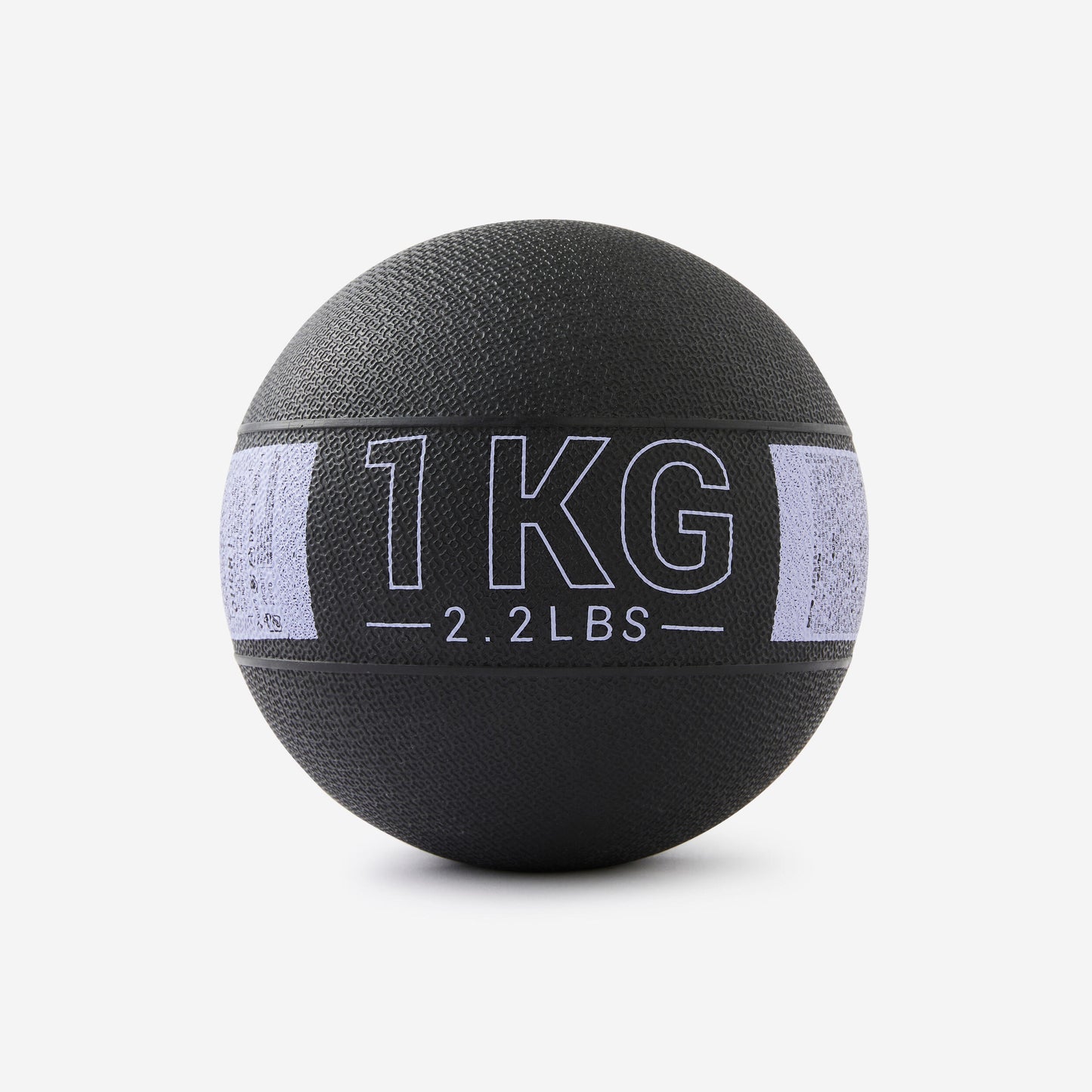 1 kg Rubber Medicine Ball - Black/Grey