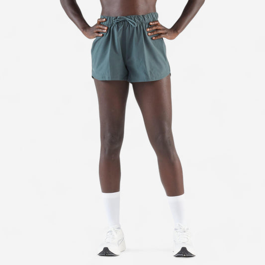 Women's Running & Trail Running Breathable Shorts KIPRUN Run 500 Dry-dark green