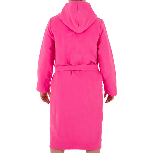 Women's Compact Microfibre Pool Bathrobe - Pink