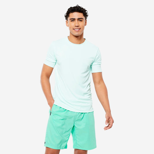 Men's Short-Sleeved Crew Neck Breathable Fitness T-Shirt - Delicate Green