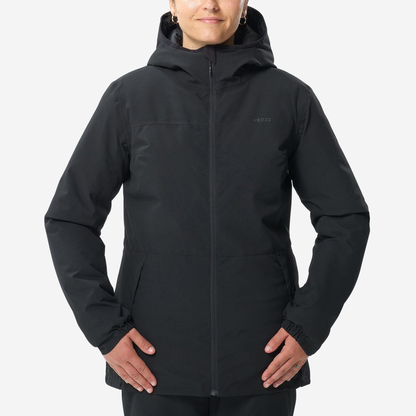 Women's Warm and Waterproof Ski Jacket 100 - Black