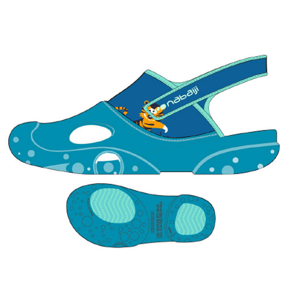 CLOG 100 JR TIGROU LT BLUE