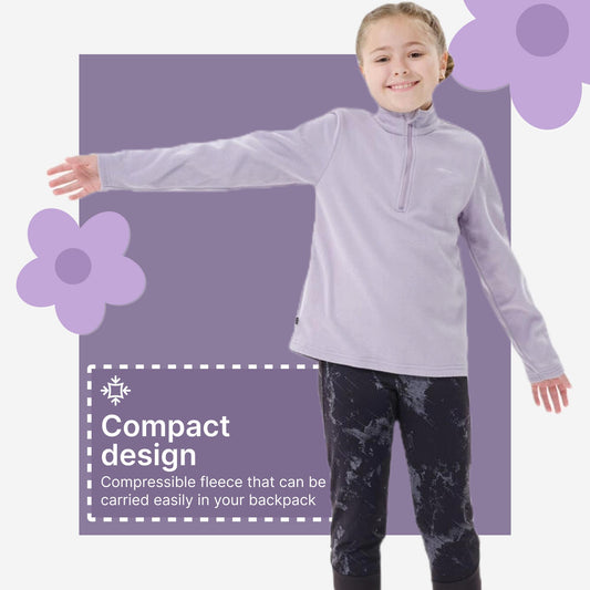 FLEECE MH100 1/2 ZIP TW PURPLE