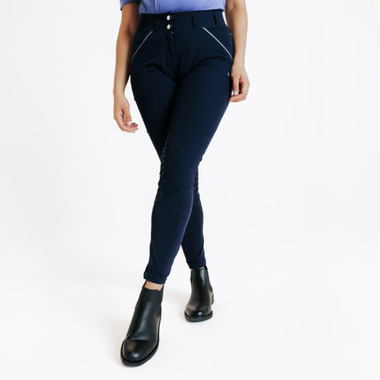 Women's Ultra-Lightweight Full Grip Horse Riding Jodhpurs - Blue