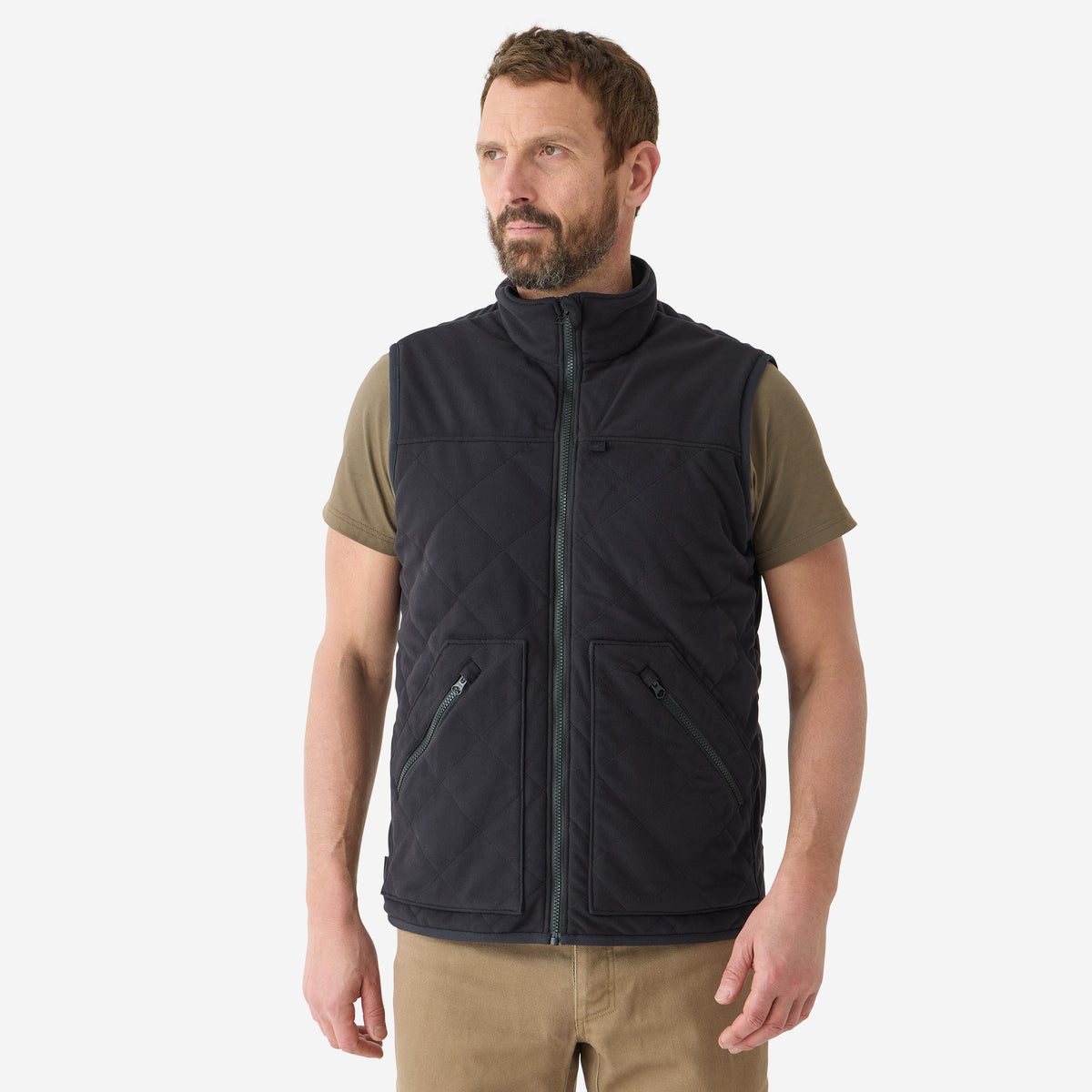 QUILTED SLEEVELESS VEST 500 V2 BLACK