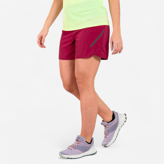 WOMEN'S TRAIL RUNNING BAGGY SHORTS - RASPBERRY