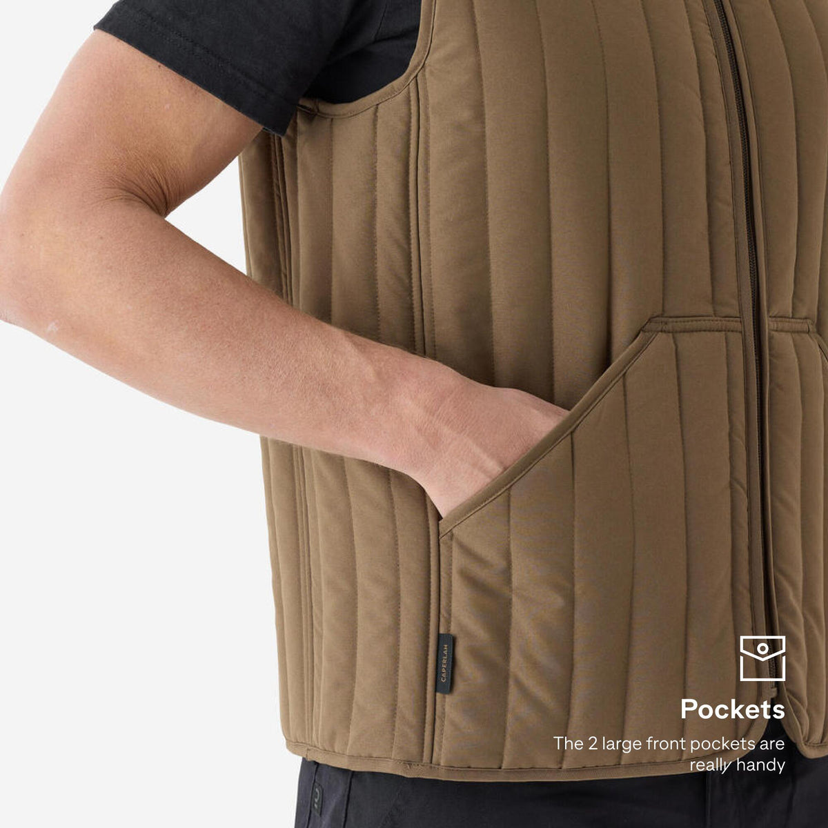 PADDED VEST 100 BEIGE
