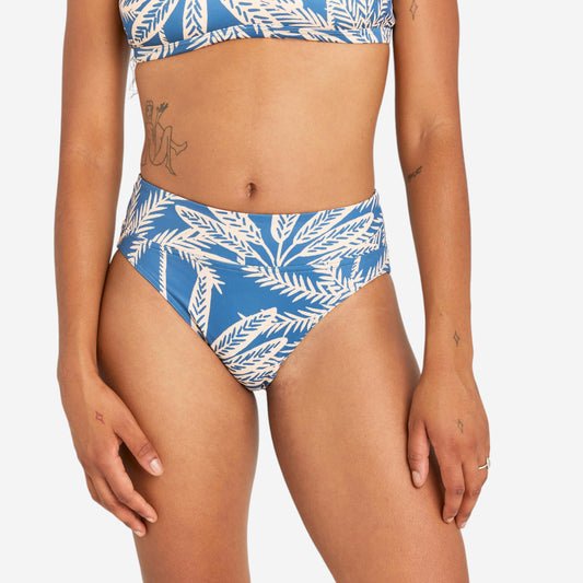 Women's high-waisted briefs swimsuit bottoms - Nora palmer blue