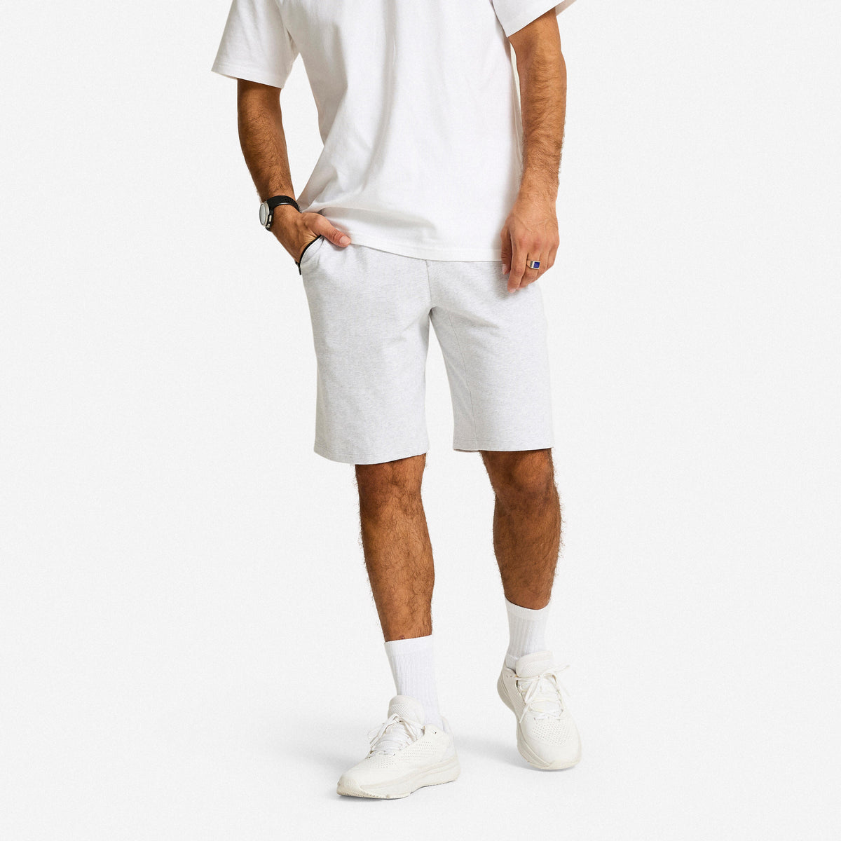 SHORT REGULAR ZIPPED 500 M HEATHER GREY