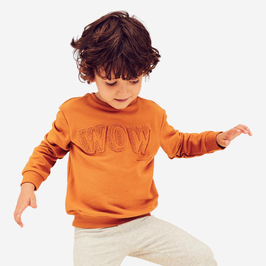 Kids' Sweatshirt Basic - Ochre with Motifs