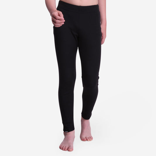 Kids' thermal ski base layer trousers - BL100 - black