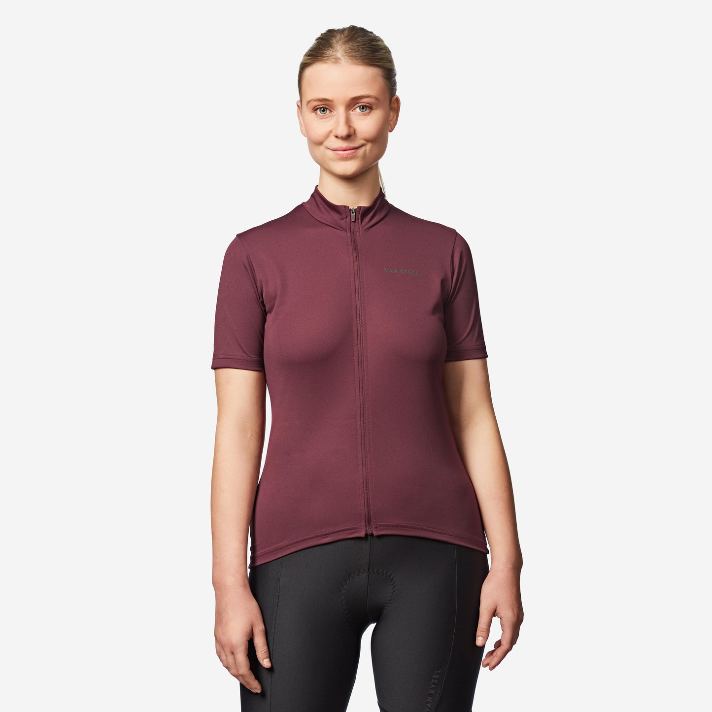 Essential Women's Short-Sleeved Cycling Jersey - Burgundy