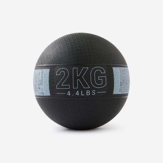 2 kg Rubber Medicine Ball - Black/Grey