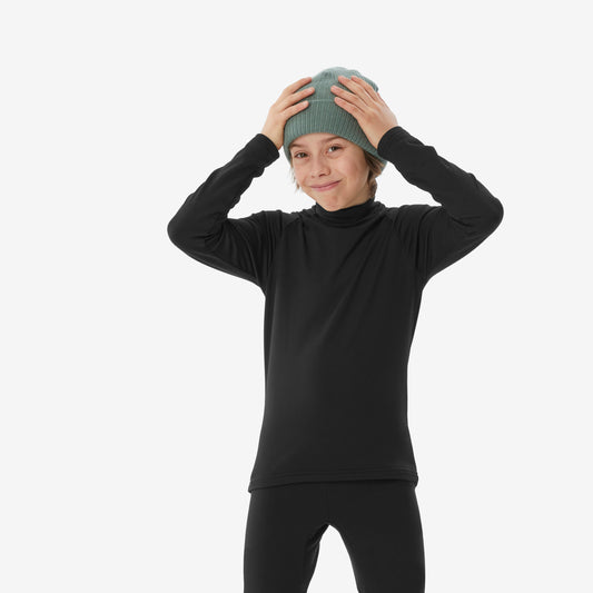 Kids' thermal ski base layer, BL 500 - Black