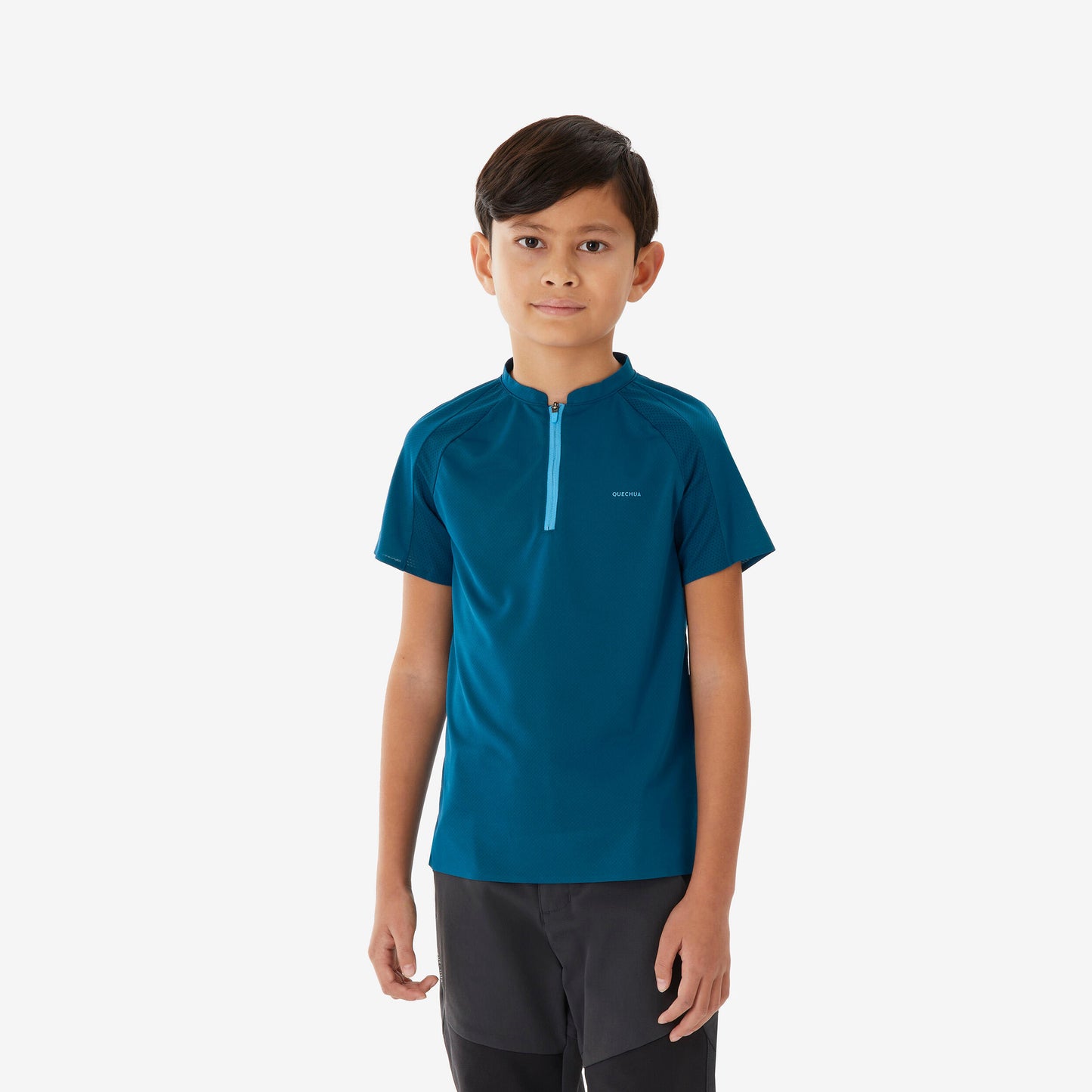 Kids' hiking T-shirt, 7-15 years, MH900 - Blue