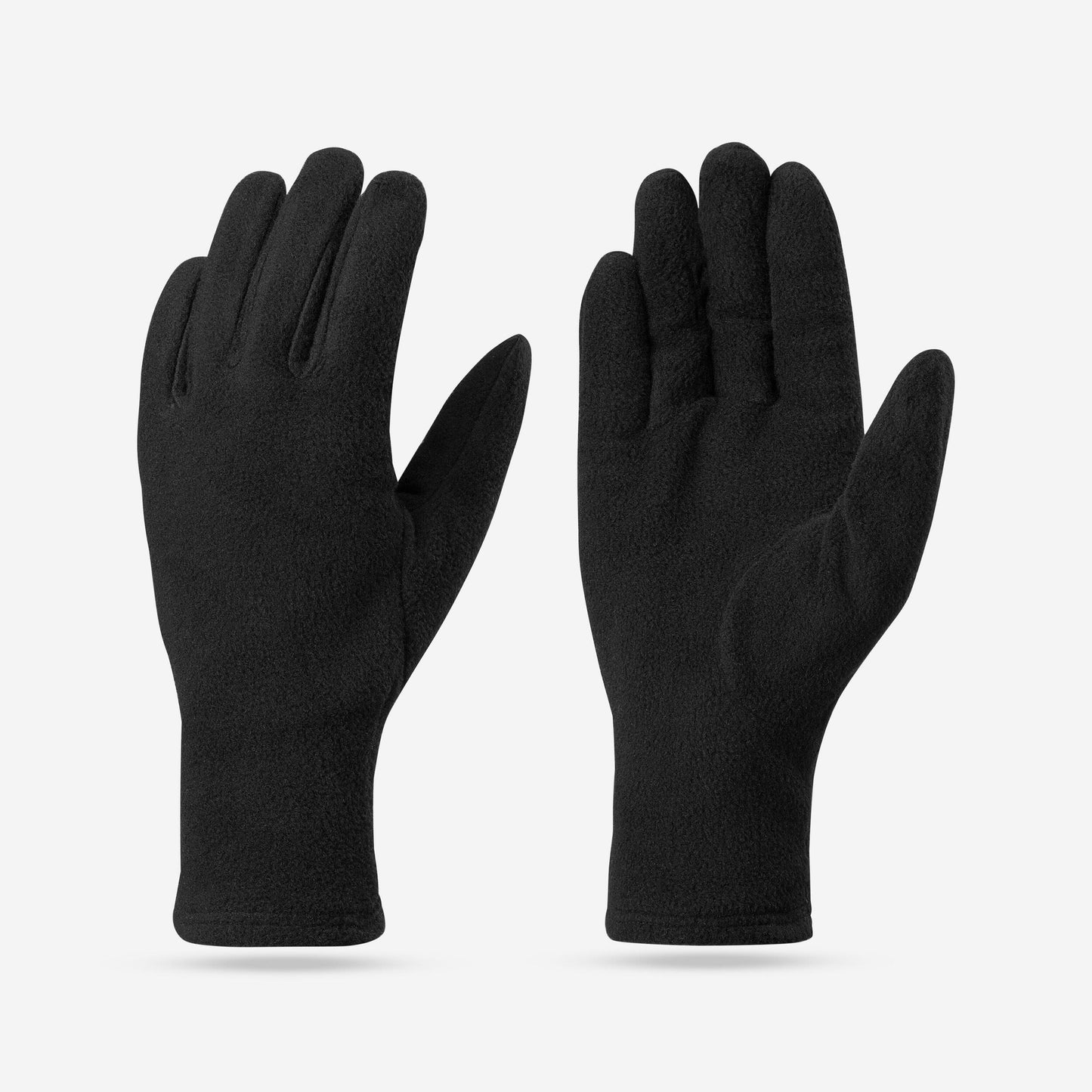 Adult Mountain Trekking Polyester Liner Gloves - Trek 100 - Black