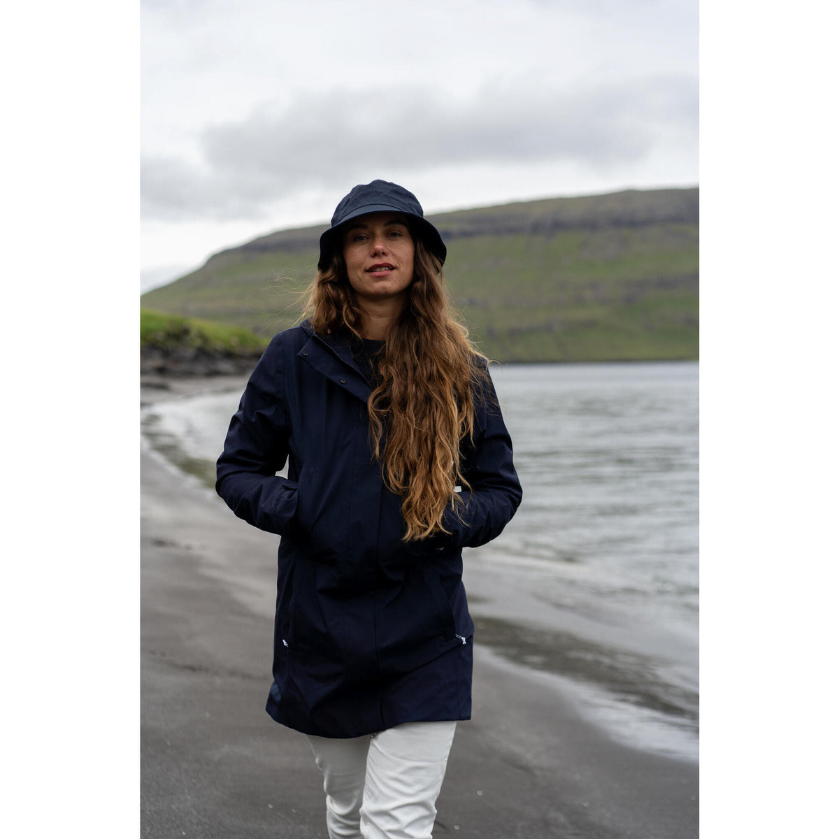 Long jacket Sailing 500 W Navy