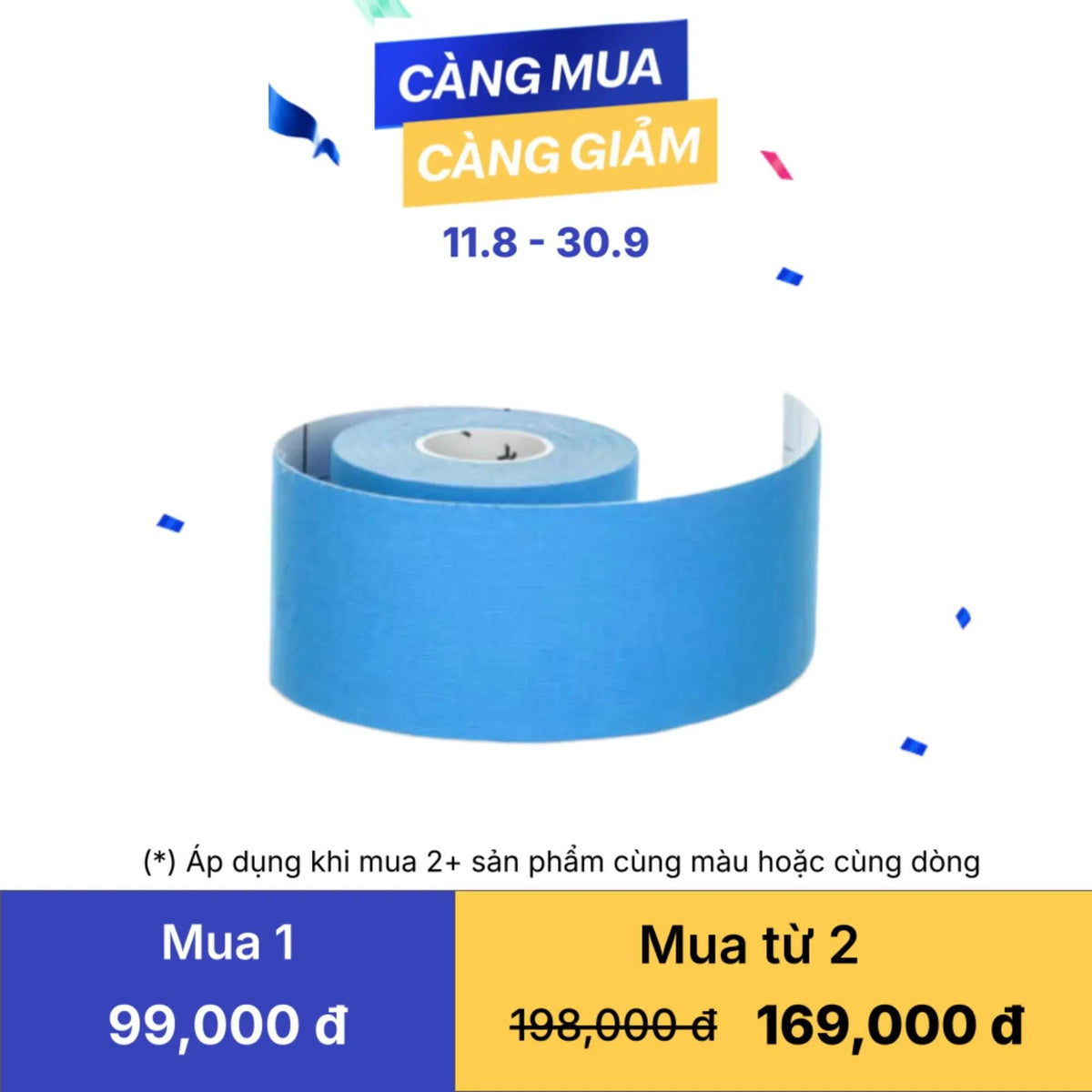Kinesiology tape blue